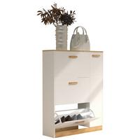 Badmöbel-Set 4--Teilig. Bitila B: 135 cm Weiß/Honigeiche - Honigeiche/Schwarz, MODERN, Glas/Keramik (135cm) - MID.YOU