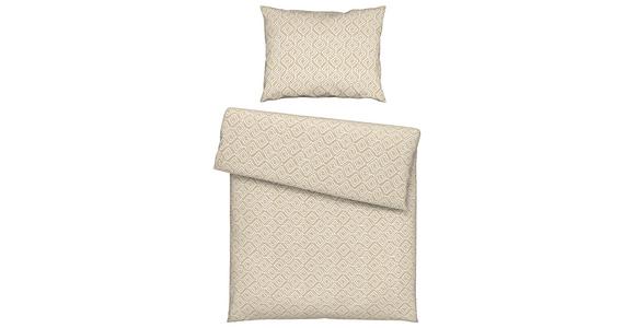 Baumwolle-Bettwäsche 140x200 cm Chrisi Beige - Beige, MODERN, Textil - Luca Bessoni