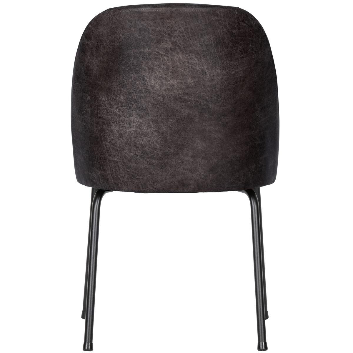 Stuhl-Set Vogue Schwarz B: 50cm - Schwarz, MODERN, Leder/Textil (50/83/57cm) - Livetastic
