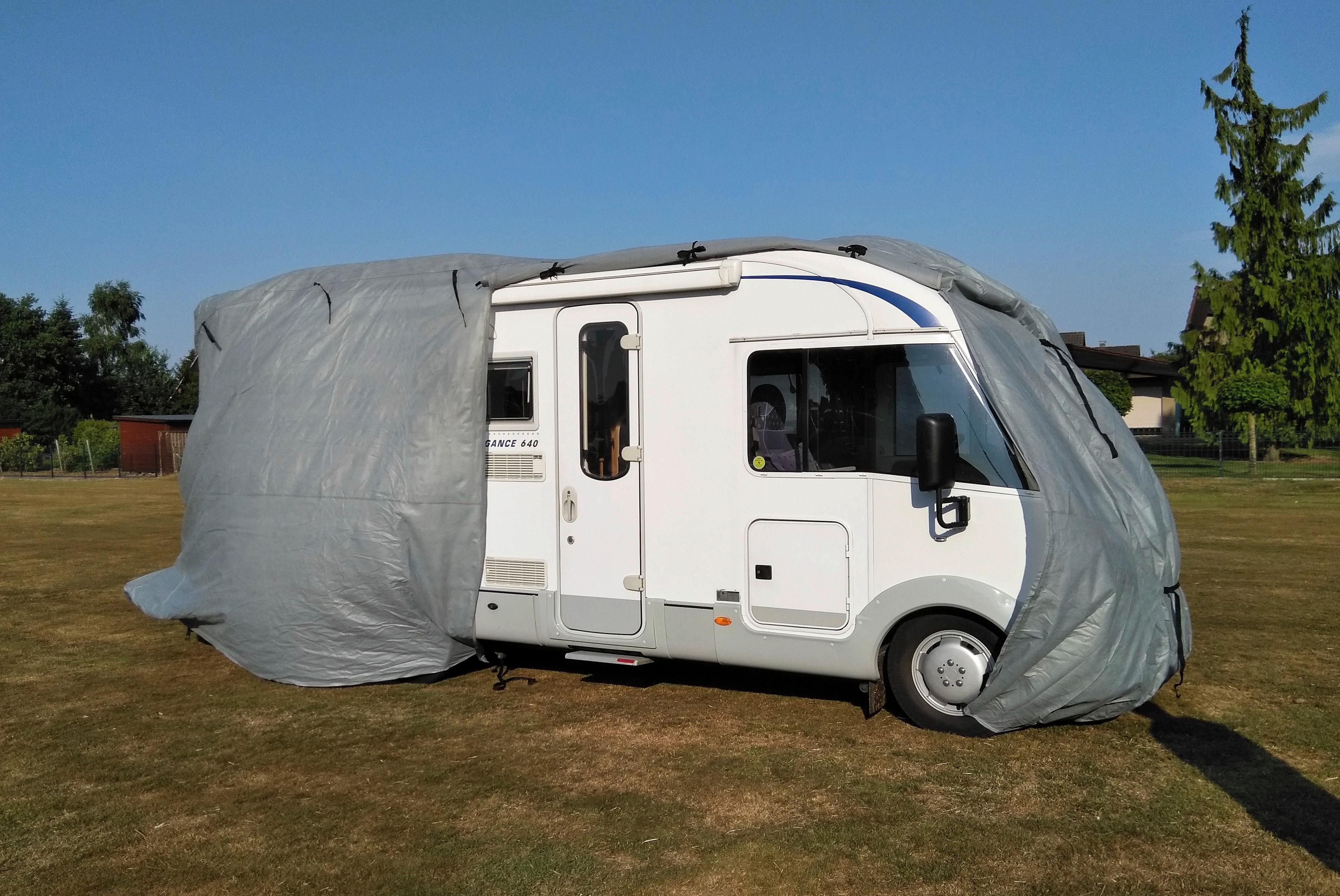 Schutzplane Abdeckplane für Wohnmobil Gr. S Grau - Grau, Basics, Kunststoff (235/275/610cm)