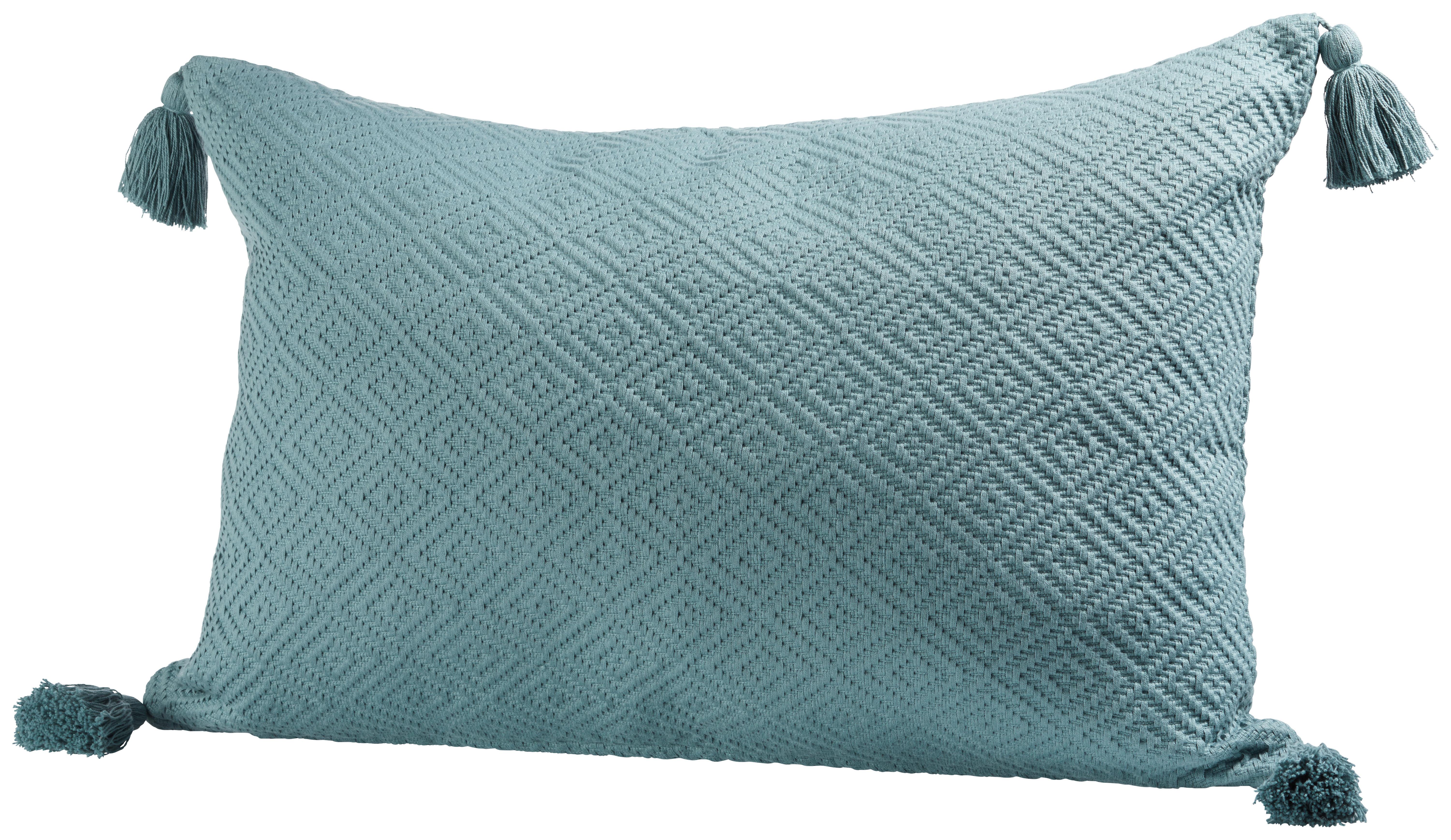 Dekoračný Vankúš Frieda, 40/60cm, Modrá - modrá, Moderný, textil (40cm) - Modern Living