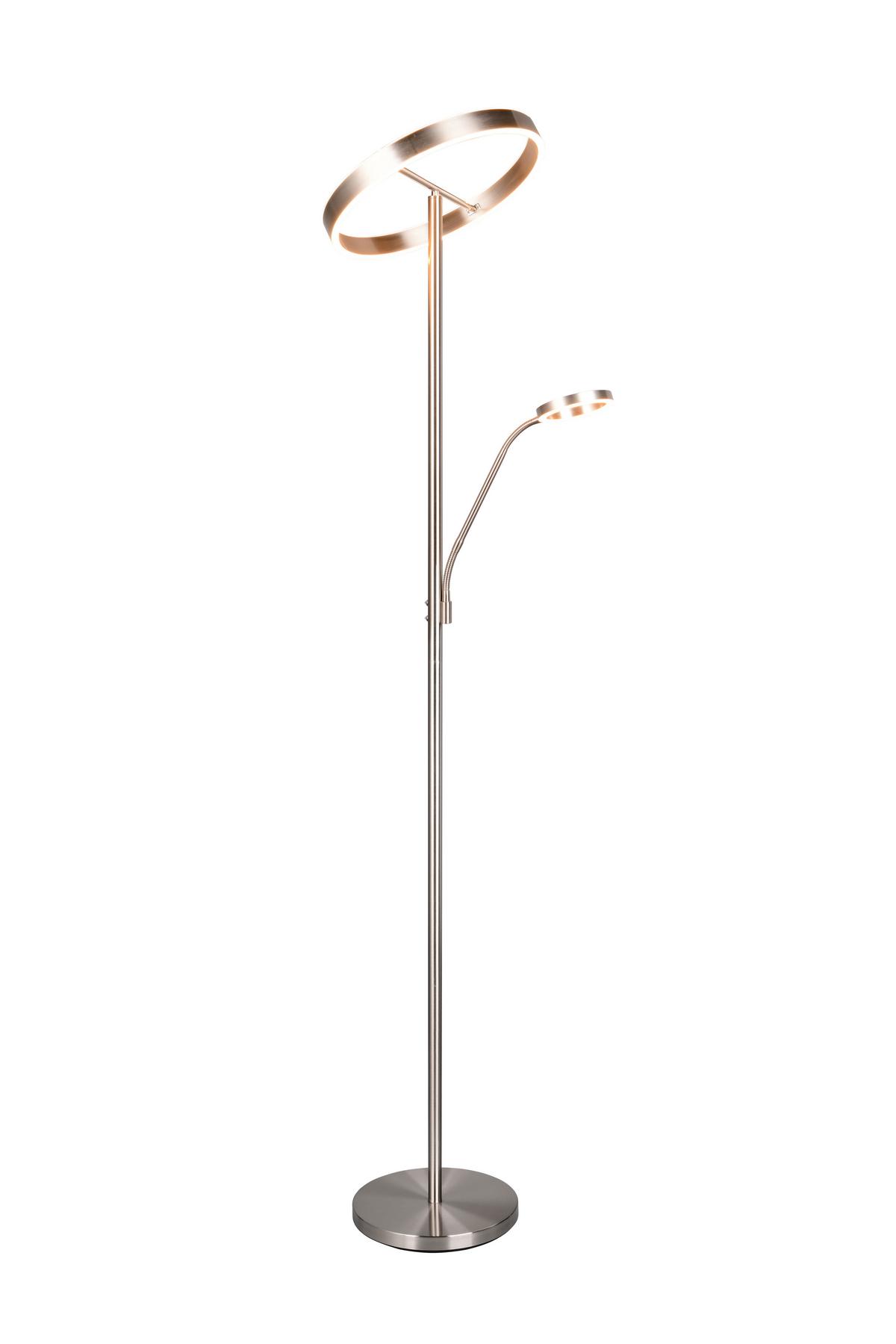 LED-Stehleuchte 449510207 Willis - Nickelfarben, Design, Metall (40/180cm) - Trio Leuchten