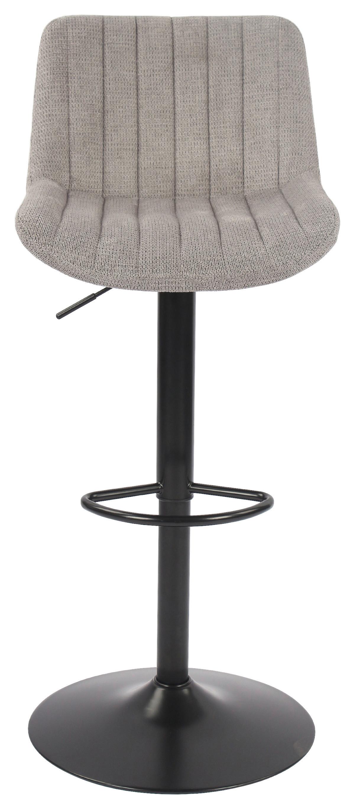 Barová židle LOVIS šedá - šedá/černá, Moderní, kov/textil (46/89,5-111,5/52cm) - Mömax