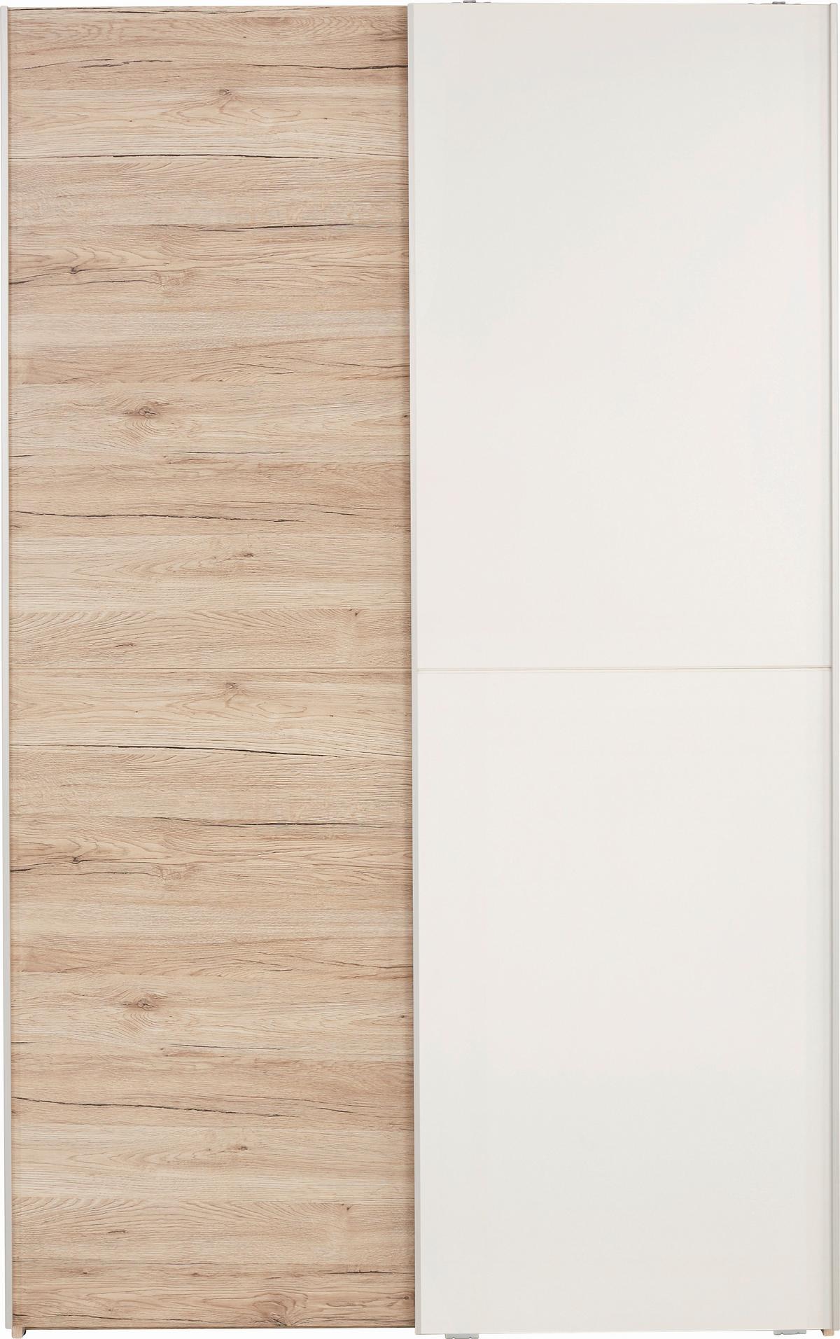 Viacúčelová skriňa Heimo, biela/dub - biela/farba duba, Konventionell, plast (125/195/38cm)