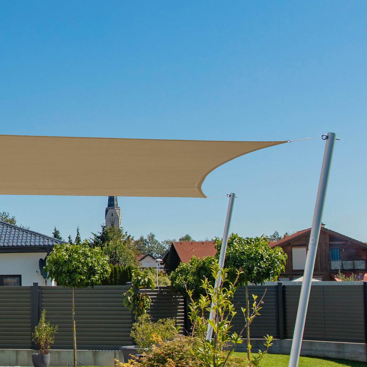 Sonnensegel Rechteck 4x5 X - Taupe, Basics (400/500cm)