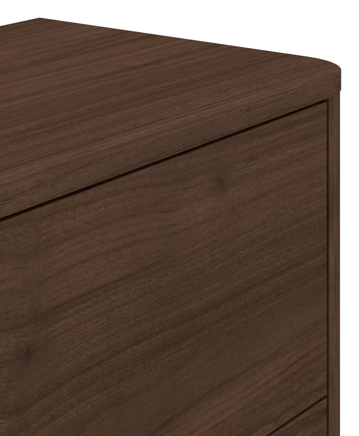 KOMMODE Mocha Walnussfarben B: 115,2cm - Walnussfarben/Schwarz, Design, Holzwerkstoff (115,2/85,5/40cm) - MID.YOU