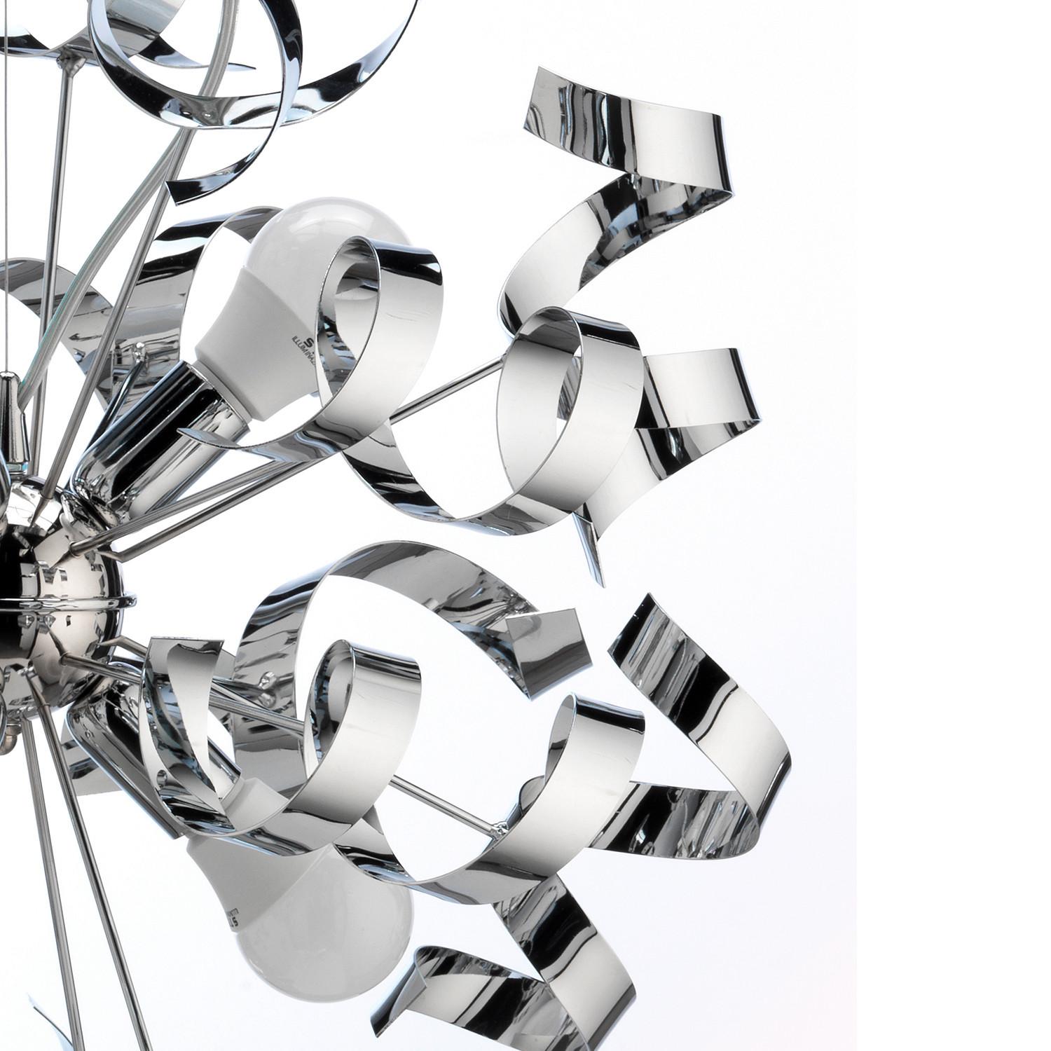 Hängeleuchte 4812/6c - Chromfarben, Design, Metall (50/150cm)