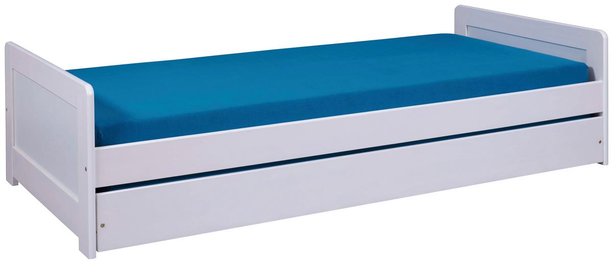 Ausziehbett Surf - Weiß/Naturfarben, MODERN, Holz (90/190cm) - MID.YOU