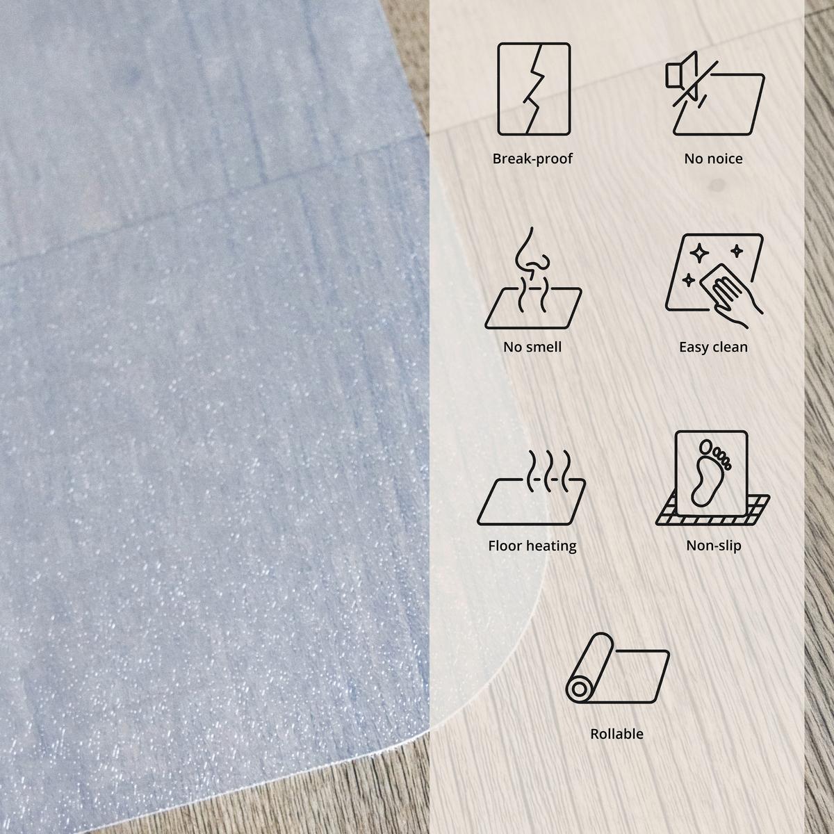 BODENSCHUTZMATTE Fortiflex Transparent B: 120cm - Transparent, MODERN, Kunststoff (120/90cm) - MID.YOU