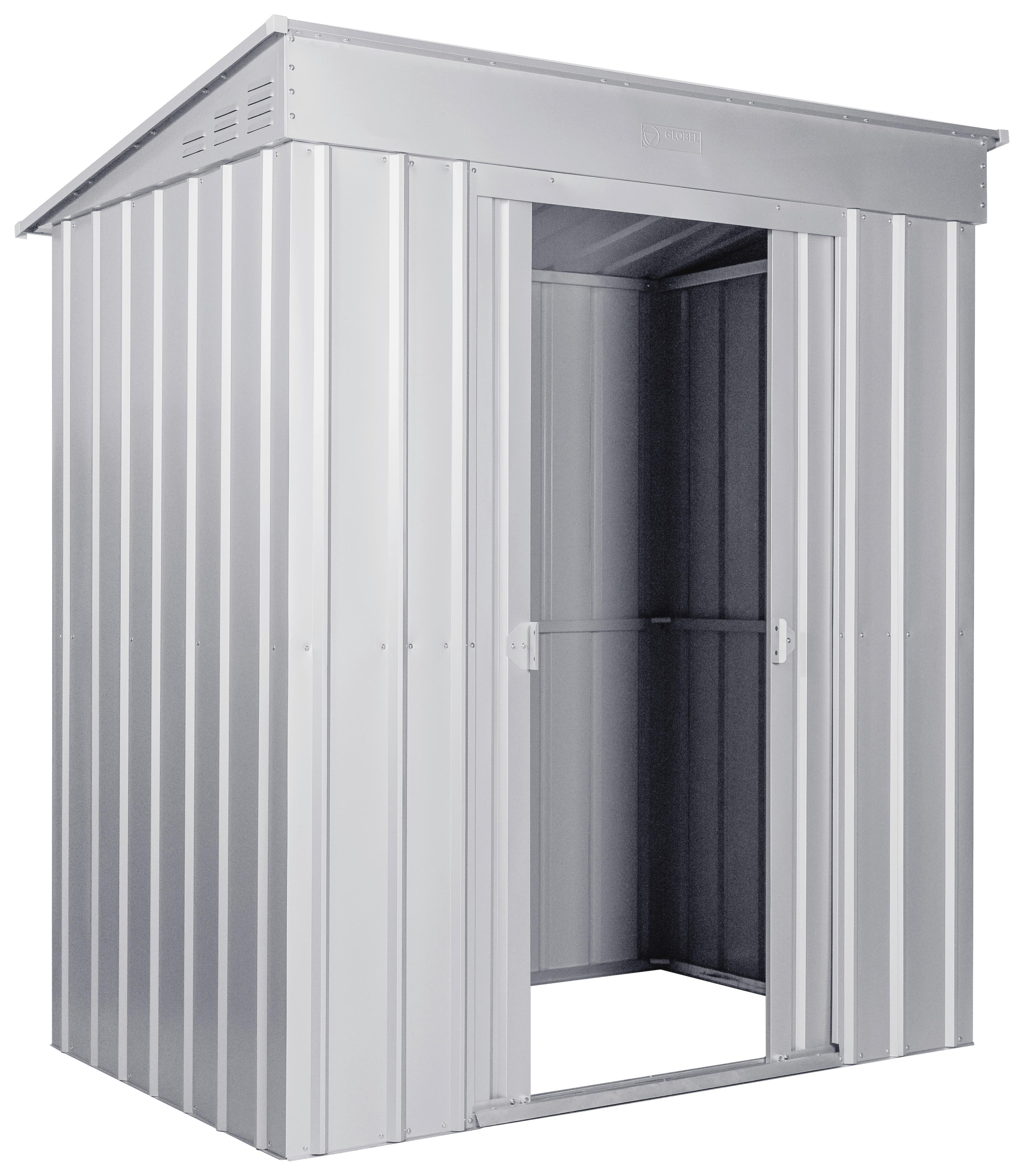 Gerätehaus Ohne Boden 180x199x124 Cm - Silberfarben, Basics, Metall (180/199/124cm)