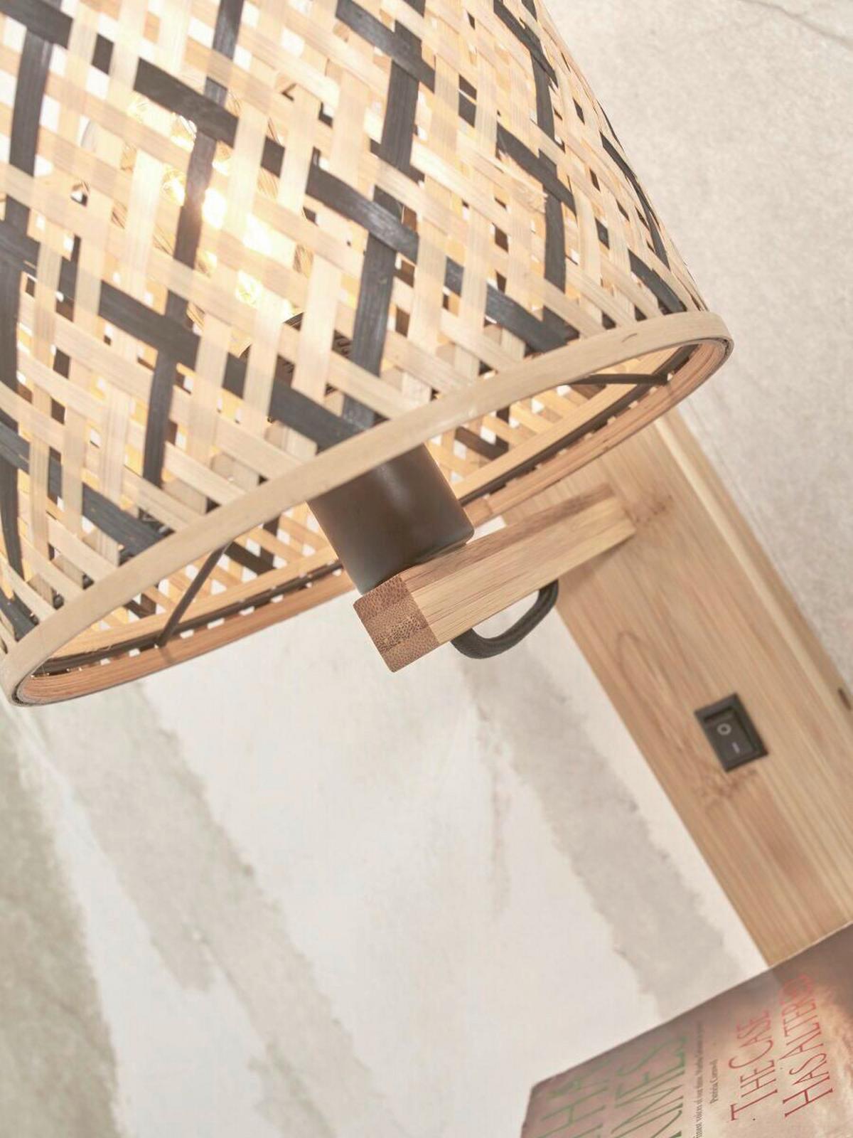 Wandleuchte Java/W1/N/1815/Bn - Naturfarben, Trend (30/22/52cm) - Good & Mojo