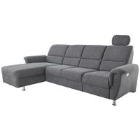 Ecksofa Parole Anthrazit 165x292 cm - Chromfarben/Anthrazit, KONVENTIONELL, Textil (165/292cm) - Livetastic