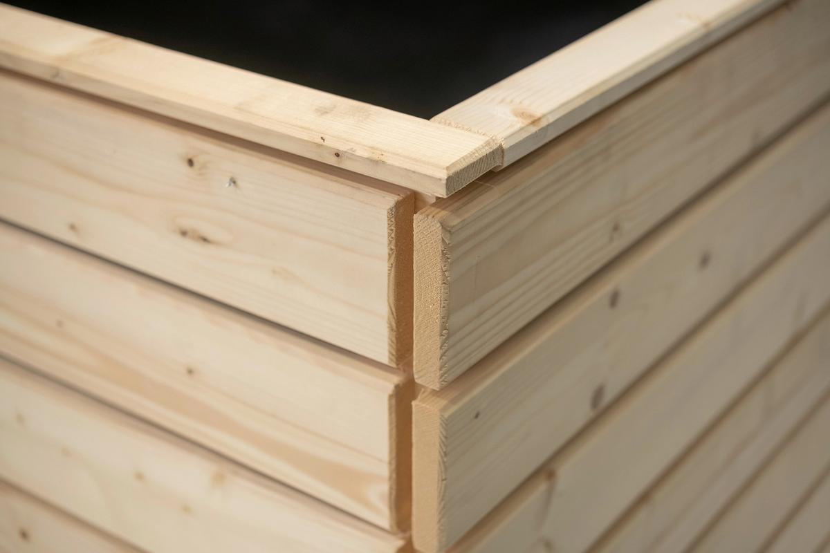 Hochbeet Holz Hochbeet Fichte XL - Fichtefarben, Basics, Holz (70/90/170cm)