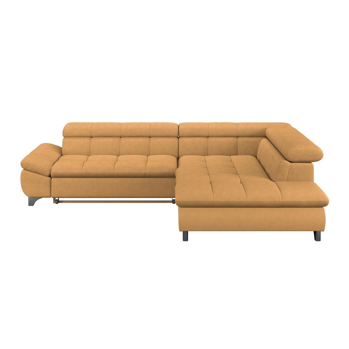 Ecksofa Mit Schlaffunktion Gemini Goldfarben 312x234 Cm - Chromfarben/Goldfarben, KONVENTIONELL, Textil (312/234cm)
