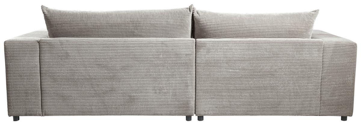 Ecksofa Funny S Links, Grau Schenkel: 180x265 cm - Schwarz/Grau, Basics, Textil (180/265cm) - Livetastic