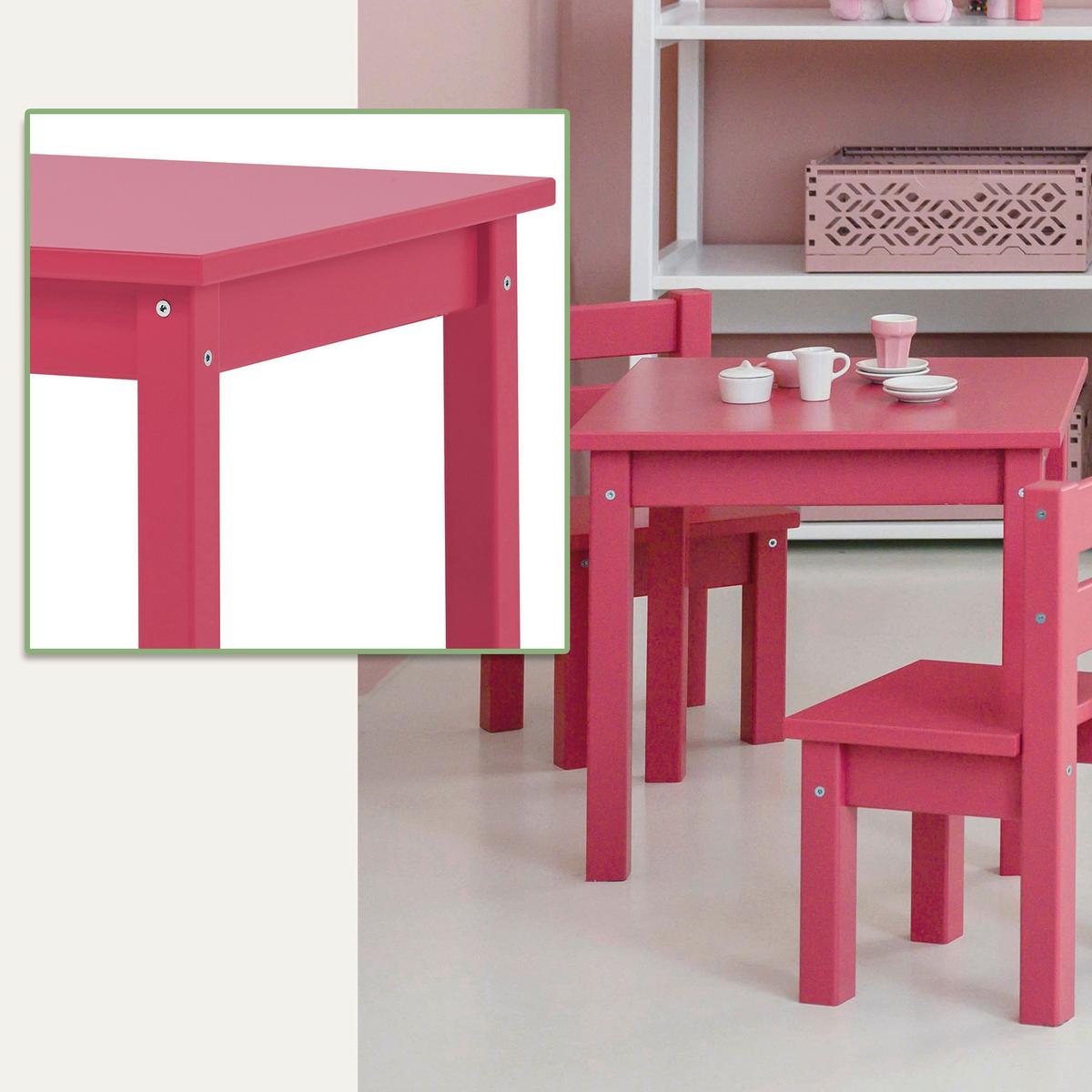 Kindersitzgruppe Bundle Mads Pink - Pink, MODERN, Holz - MID.YOU