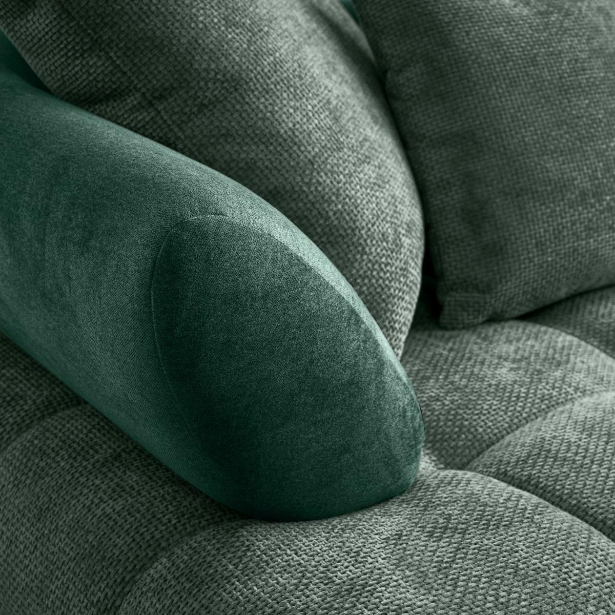 LARGO, pravá, tmavozelená, potreba šírky dverí 90 cm - čierna/tmavozelená, Modern, kov/textil (262/184cm)