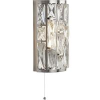 Wandleuchte Bijou 6582-2cc - Klar/Chromfarben, Design, Glas/Metall (16/16/27cm)