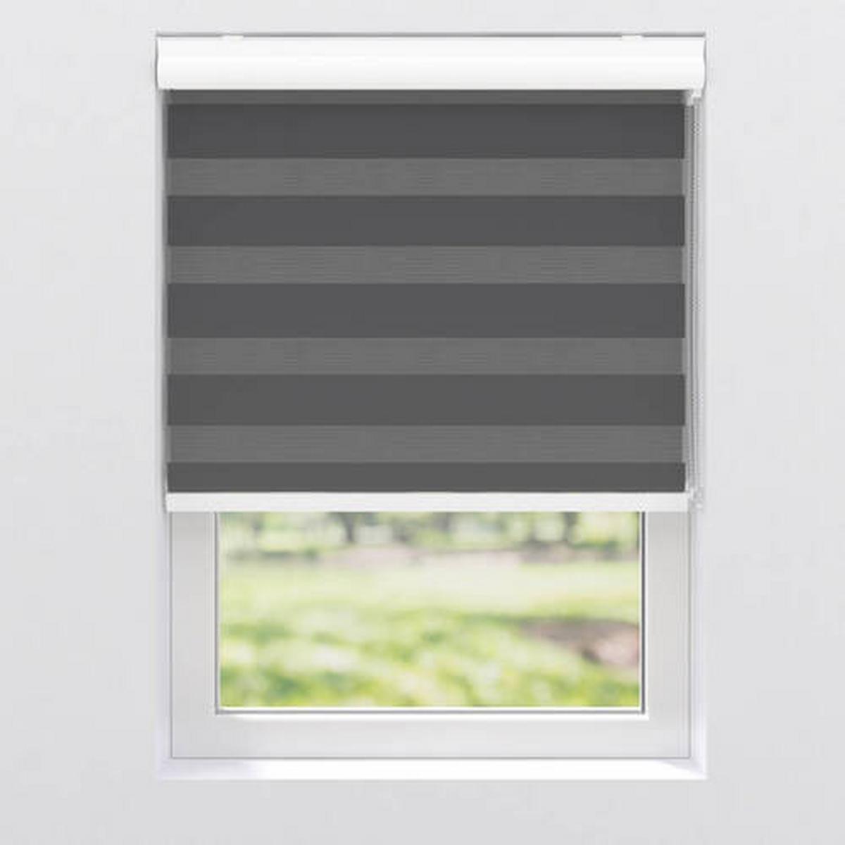 Doppelrollo Doppel-Rollo K.28mm Tl - Schwarz, KONVENTIONELL, Textil (160/175cm)