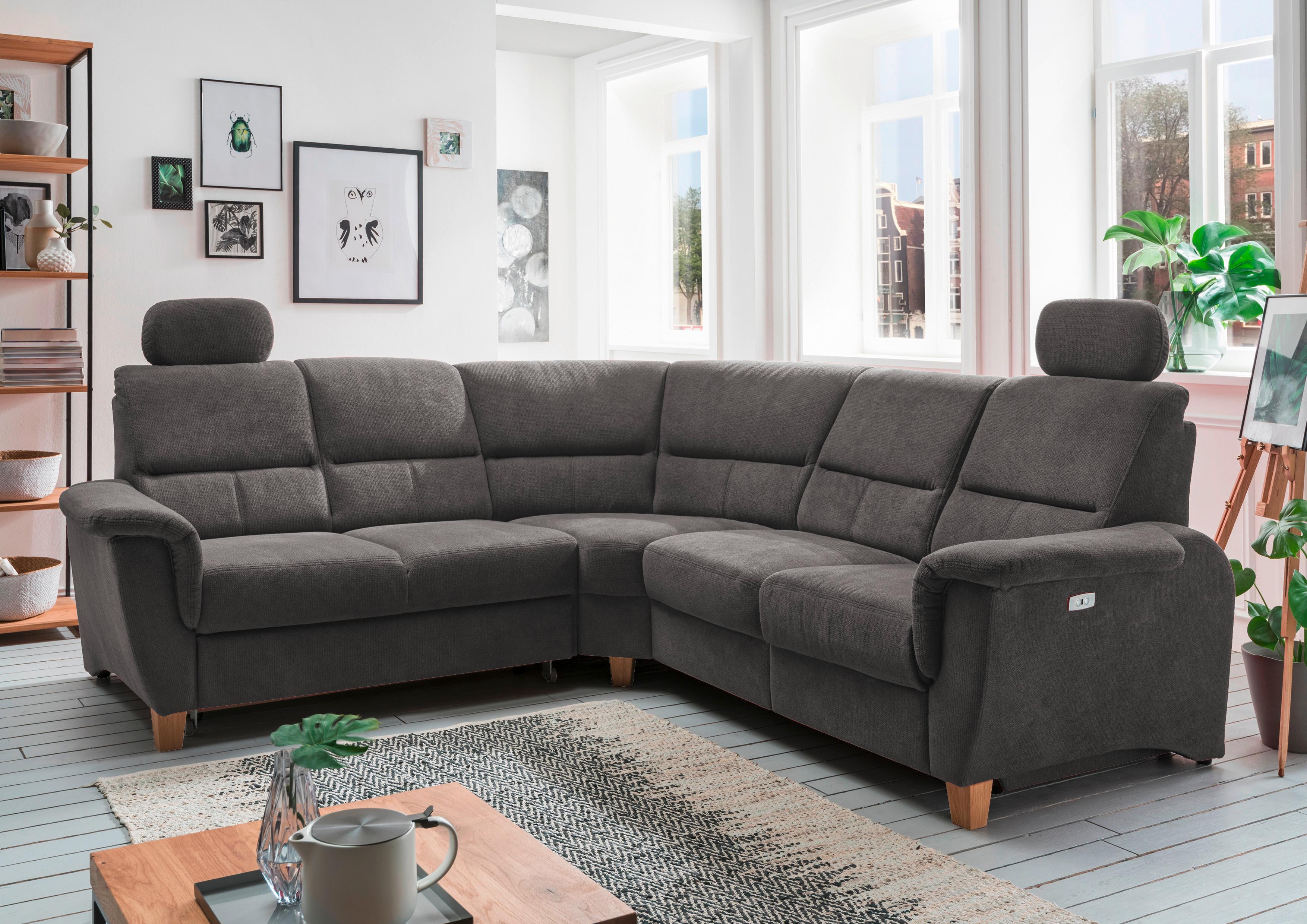 Ecksofa Parole Anthrazit S:238/241 cm - Wildeiche/Anthrazit, KONVENTIONELL, Textil (238/241cm) - Livetastic