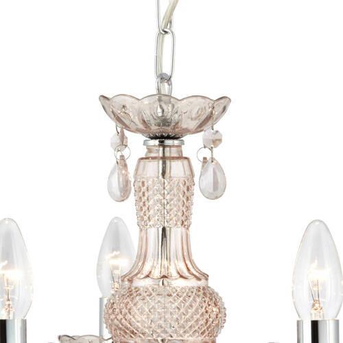 KRISTALL-HÄNGELEUCHTE MARIE THERESE 1455-5MI - Rotbraun, KONVENTIONELL, Glas/Kunststoff (48/120cm)