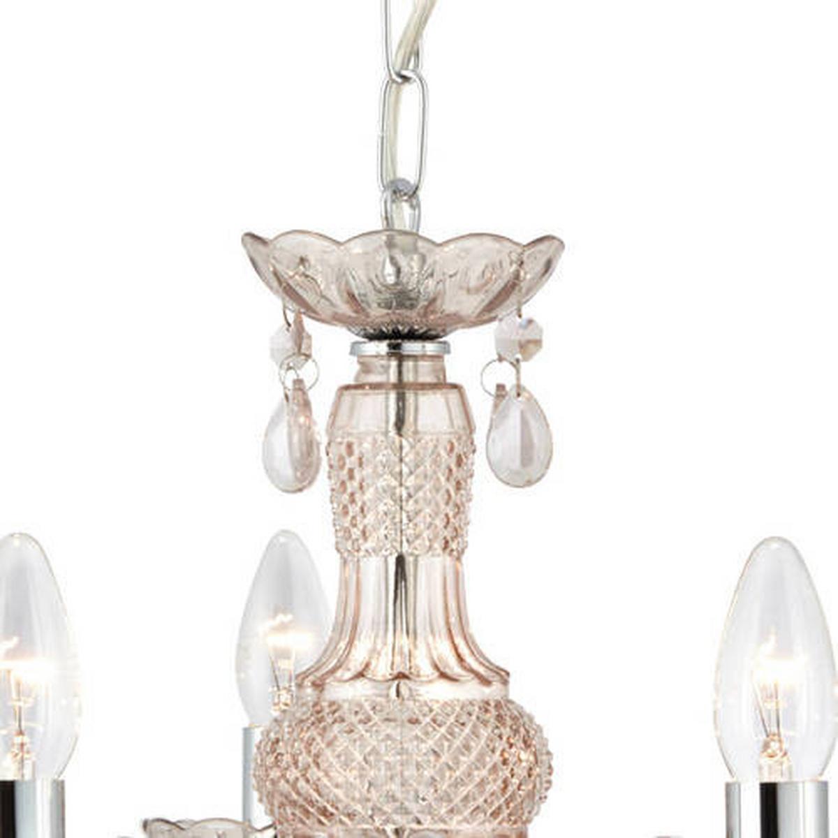 Kristall-Hängeleuchte Marie Therese 1455-5mi - Rotbraun, KONVENTIONELL, Glas/Kunststoff (48/120cm)