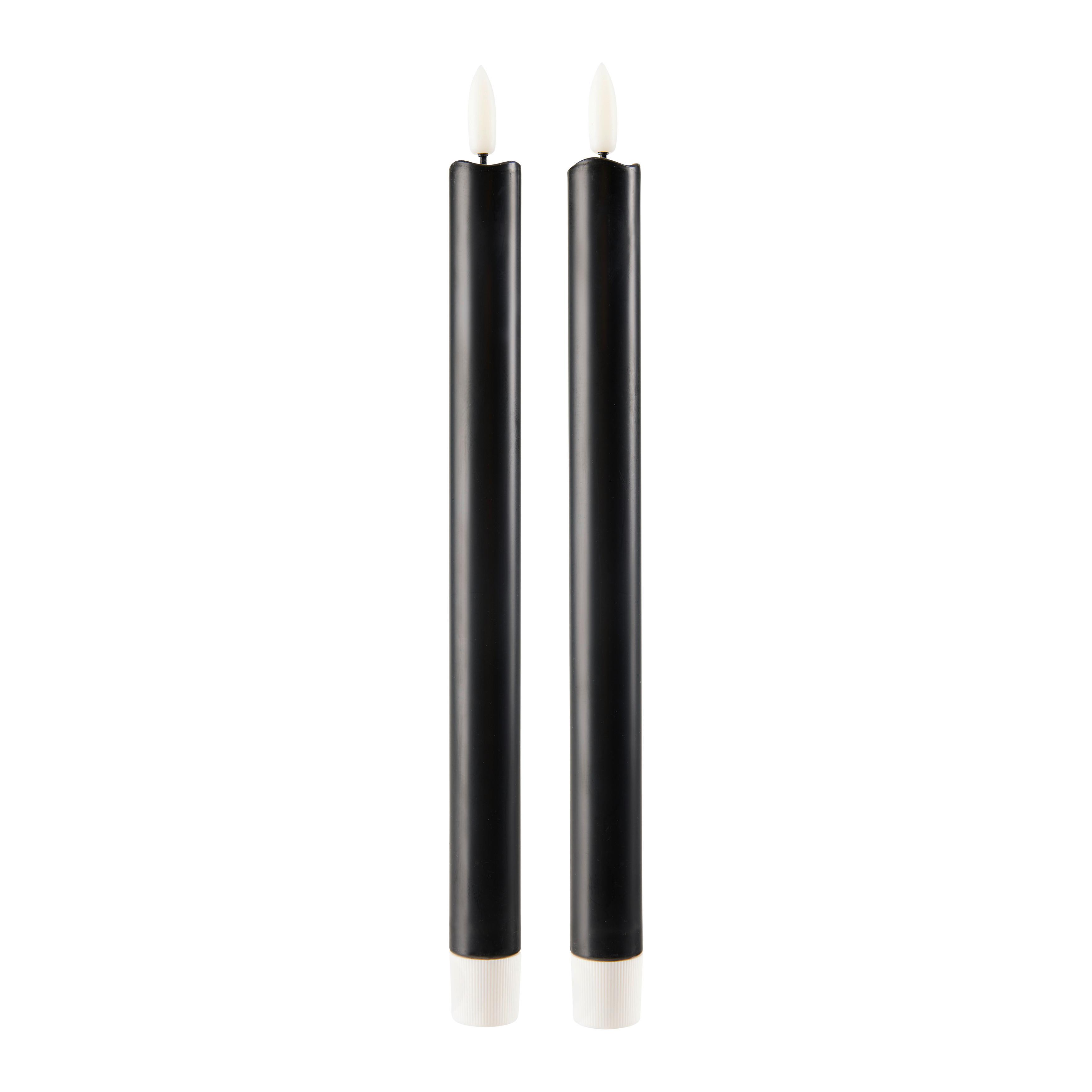 dlouhá svíčka HOLLY - černá, Konvenční, plast (2/26cm) - Modern Living