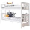 Etagenbett Sammy Weiß Kiefer Massiv 90 Cm Mit Leiter - Weiß, MODERN, Holz (90/200cm) - MID.YOU