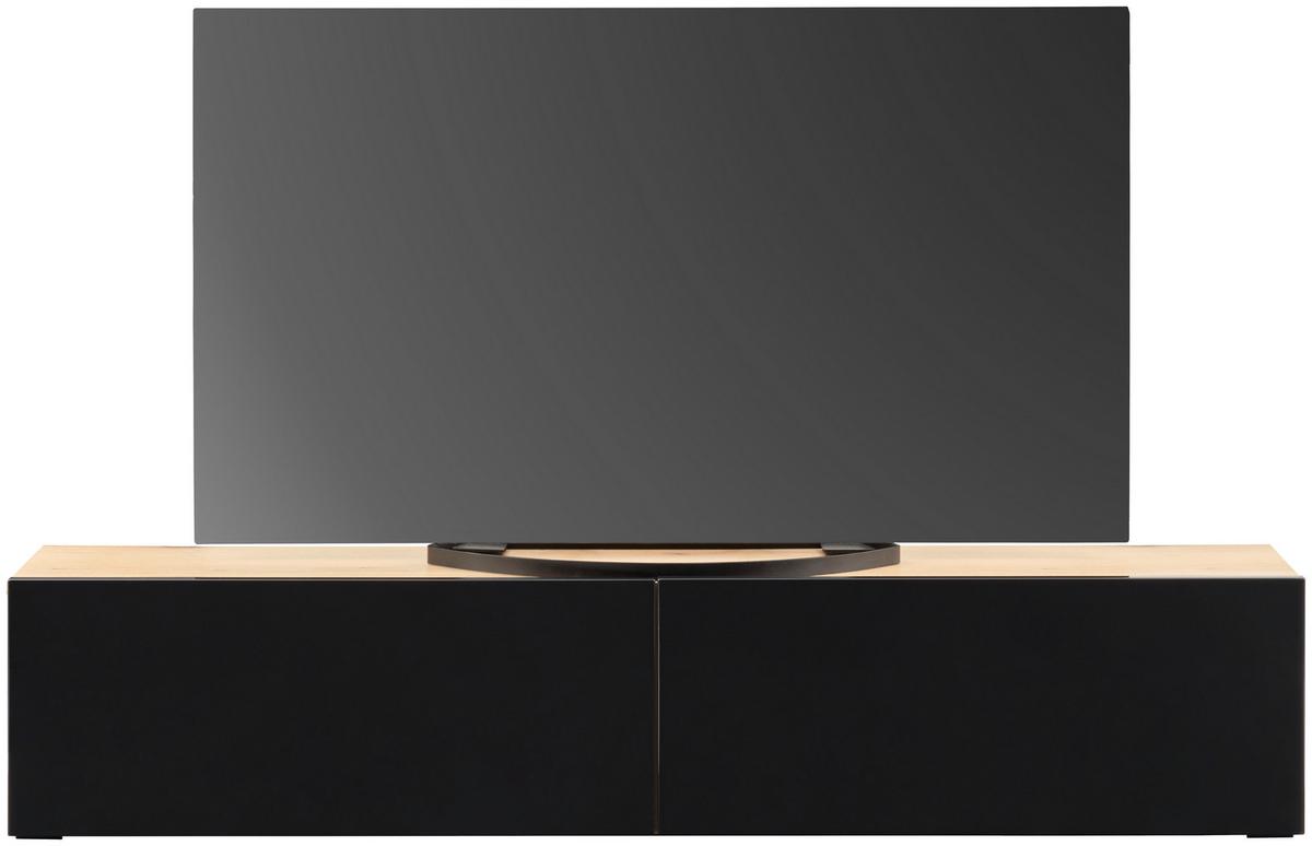 Tv-element Otis - Schwarz Hochglanz/Eichefarben, MODERN, Holzwerkstoff (180/37/31,6cm)