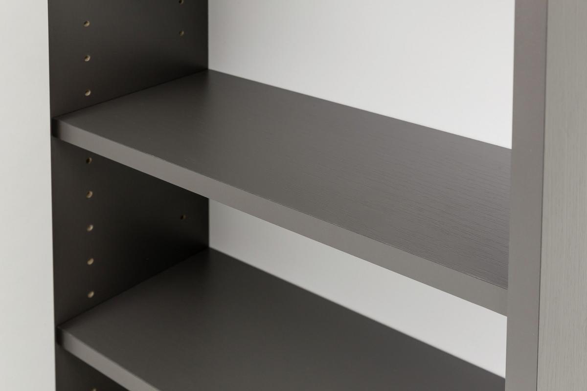 Hängeschrank Pienza B: 40 cm Graphit Dekor mit Drehtür - Graphitfarben/Grau, Basics, Holzwerkstoff (40/64/20cm) - Held
