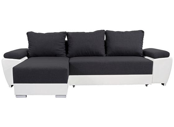 Sarokgarnitúra Milano - Fehér/Sötétszürke, Basics, Bőr/Textil (270/90/160cm) Sarokgarnitúra Milano - Fehér/Sötétszürke, Basics, Bőr/Textil (270/90/160cm)