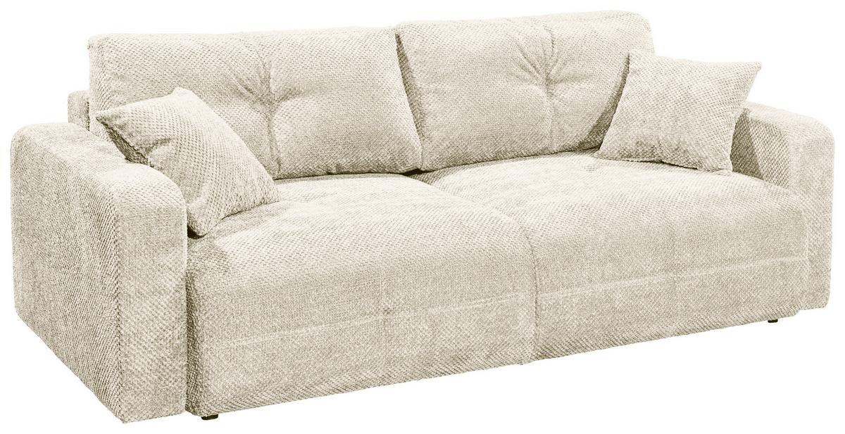 Schlafsofa Bullet Beige B: 235 Cm - Beige/Schwarz, KONVENTIONELL, Textil (235/88/120cm) - MID.YOU