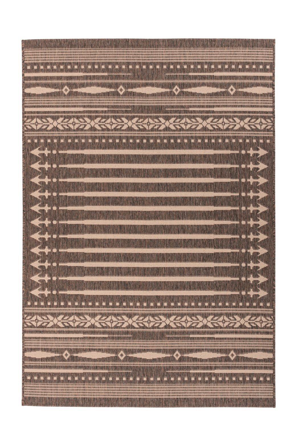 Flachwebteppich Splash 225 Braun/Creme, 200x290 cm - Creme/Braun, KONVENTIONELL, Textil (200/290cm)