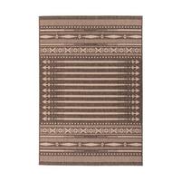 Flachwebteppich Splash 225 Braun/Creme, 120x170 cm - Creme/Braun, KONVENTIONELL, Textil (160/230cm)