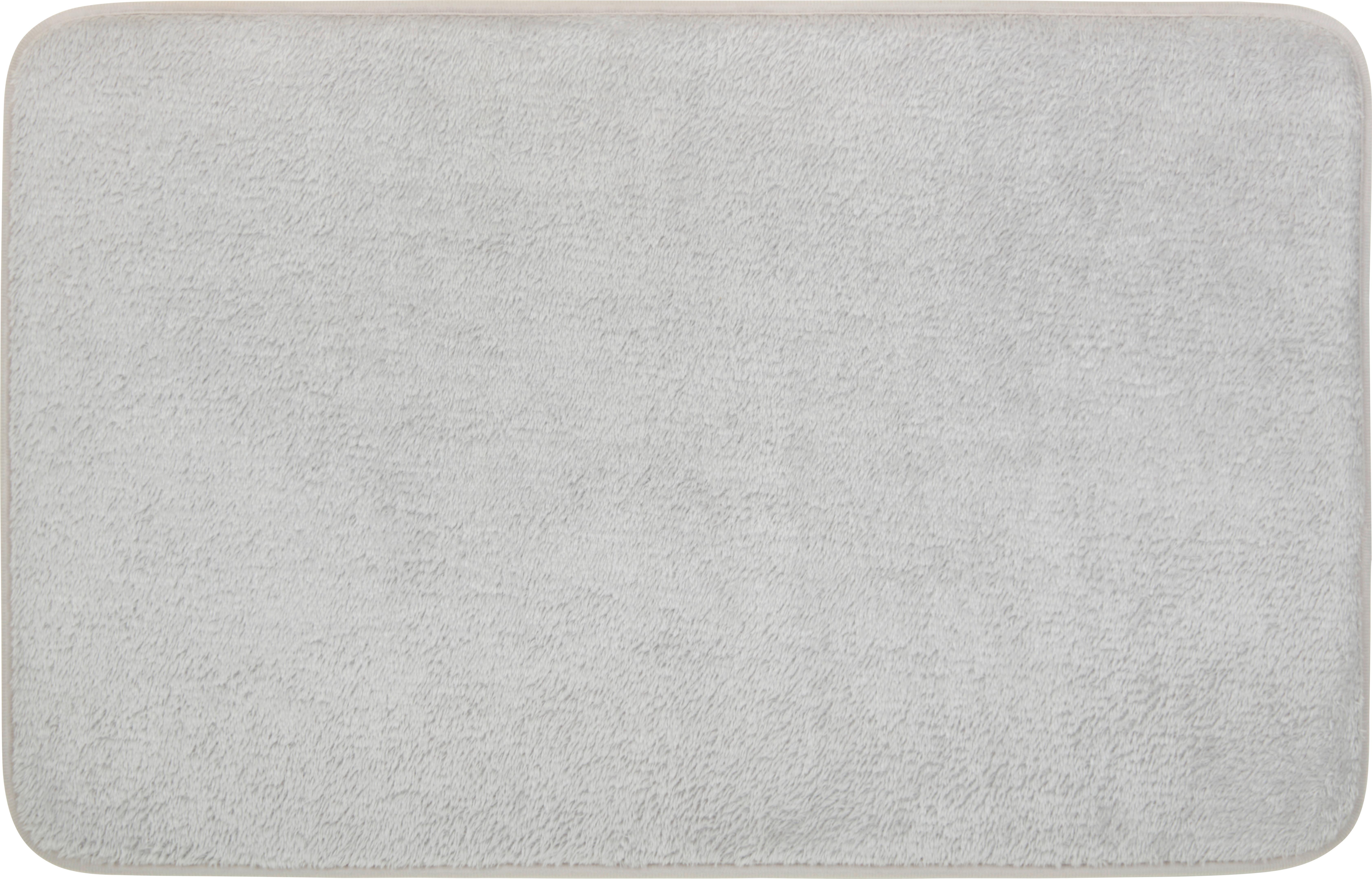 Badematte Lisa Silber 45x70 cm Rutschhemmend - Silberfarben, KONVENTIONELL, Textil (45/70cm) - Ondega