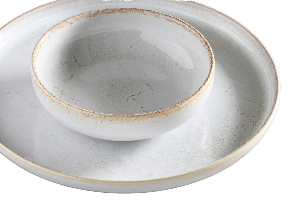 Tafelservice Uno Vintage 12--Teilig., Grauweiß - Grauweiß, Basics, Keramik - Creatable