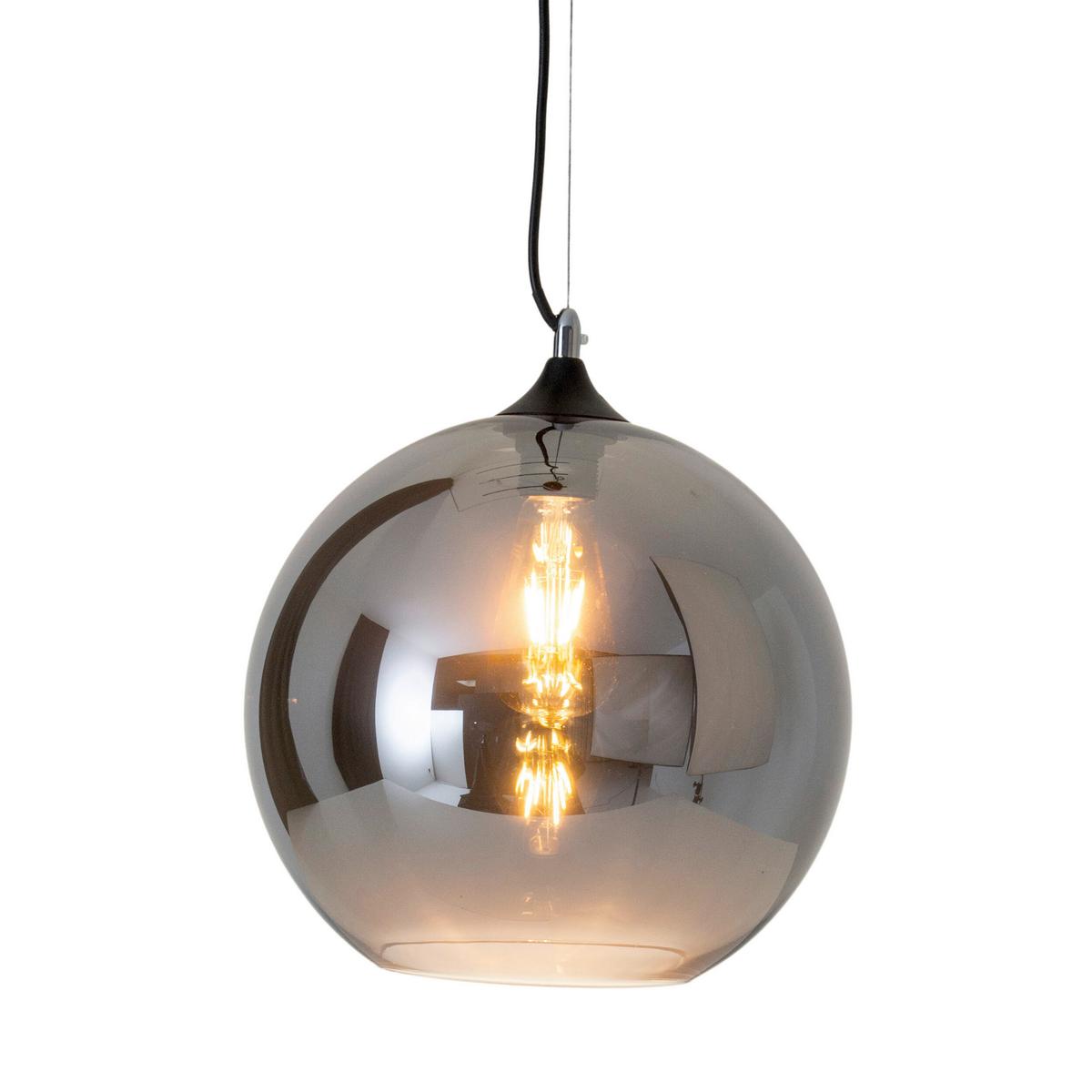 HÄNGELEUCHTE 6126697 VASO - Anthrazit/Schwarz, Design, Glas/Metall (30/130cm) - Näve