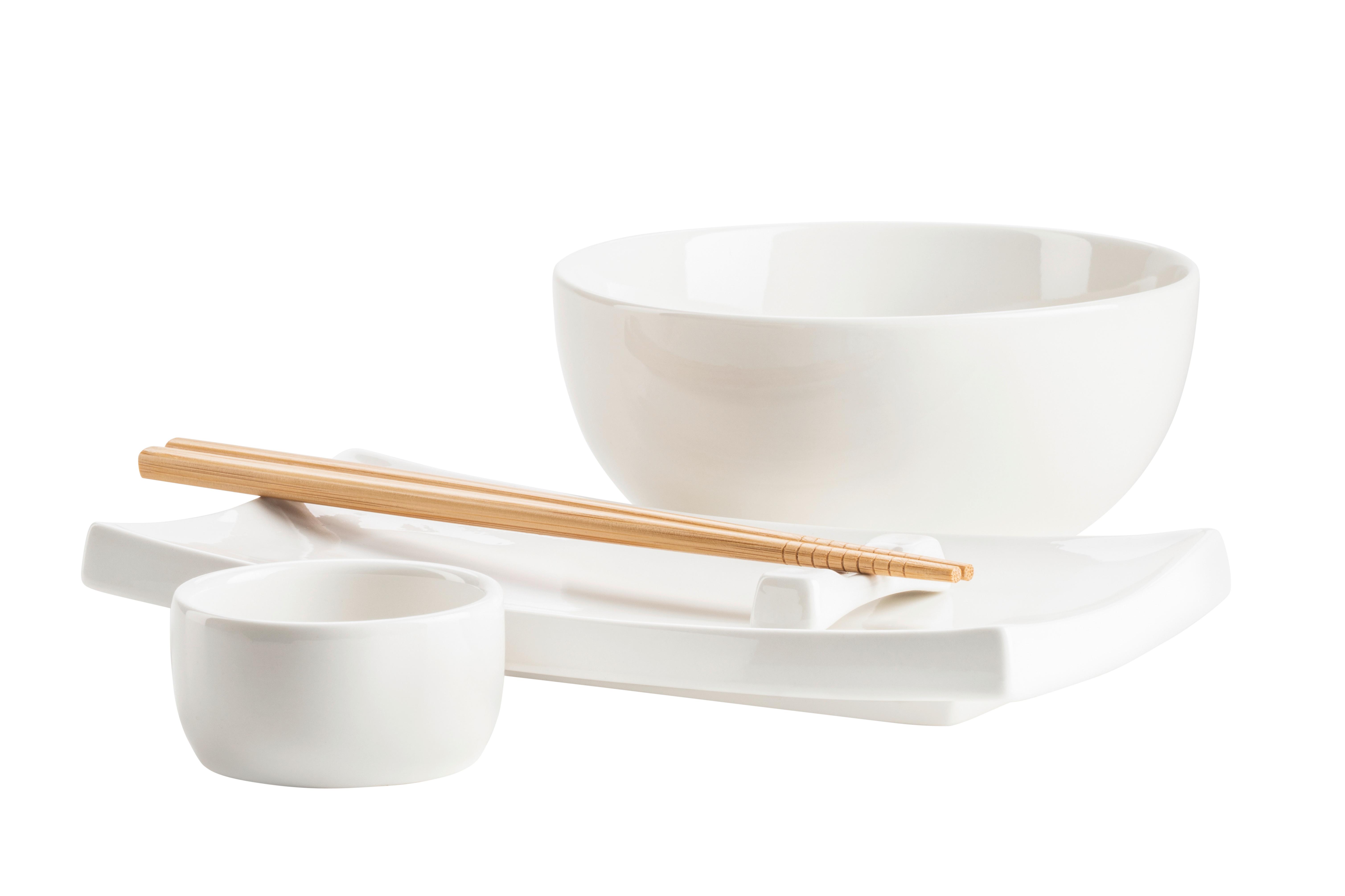 CHINESISCHES TAFELSERVICE Keramik, Weiß - Weiß, Basics, Keramik - Mäser