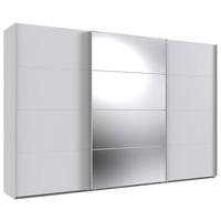 Schwebetürenschrank B: 360 cm Norderstedt Weiß - Weiß, MODERN, Glas/Holzwerkstoff (360/236/64cm) - MID.YOU