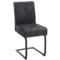 Židle LUISE - antracitová, Moderní, kov/textil (64/90,5/42,5cm) - Mömax