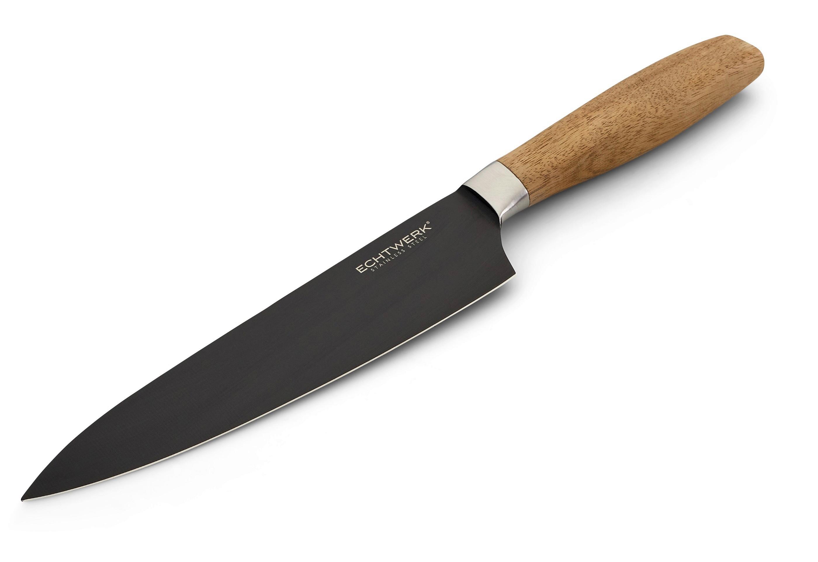 Kochmesser Edelstahl Schwarz Klinge: 20 Cm - Schwarz, Basics, Metall (34,2cm) - Echtwerk