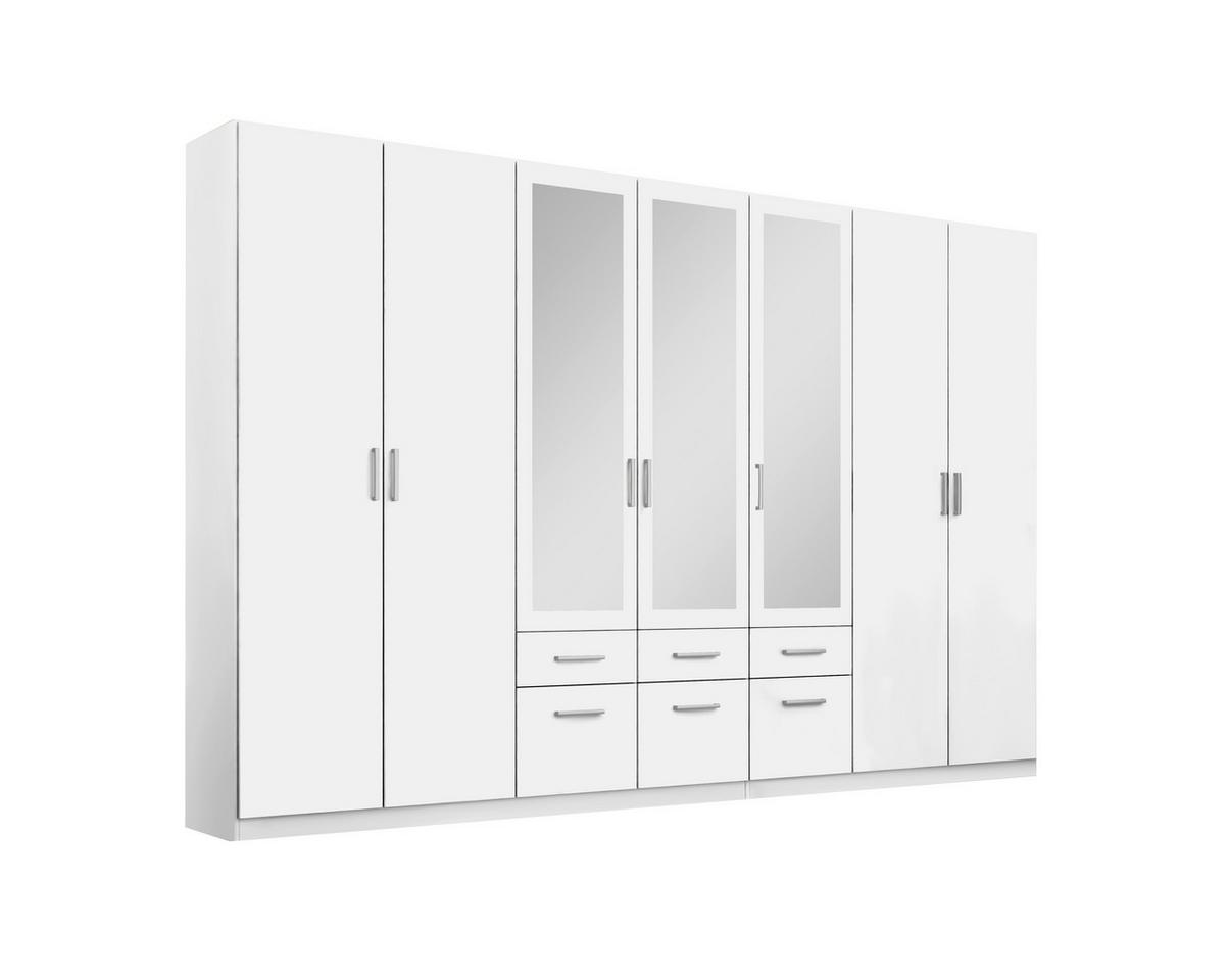 Drehtürenschrank Bingen Weiß B: 315 cm - Weiß, MODERN, Holzwerkstoff (315/229/54cm) - Rauch Möbel