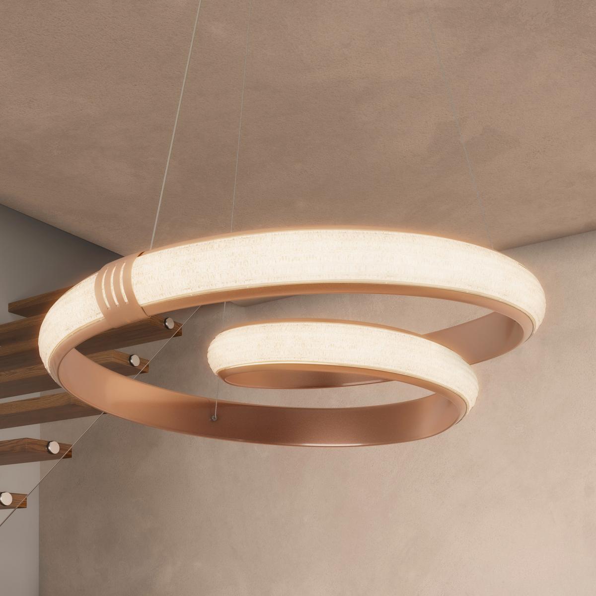 Led Függőlámpa Ceylan - cappuccino, Basics, műanyag/fém (50/120cm) - Luca Bessoni