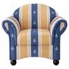 Sessel Torello Blau B: 90 Cm - Wengefarben/Blau, KONVENTIONELL, Textil (90/84/80cm) - Livetastic
