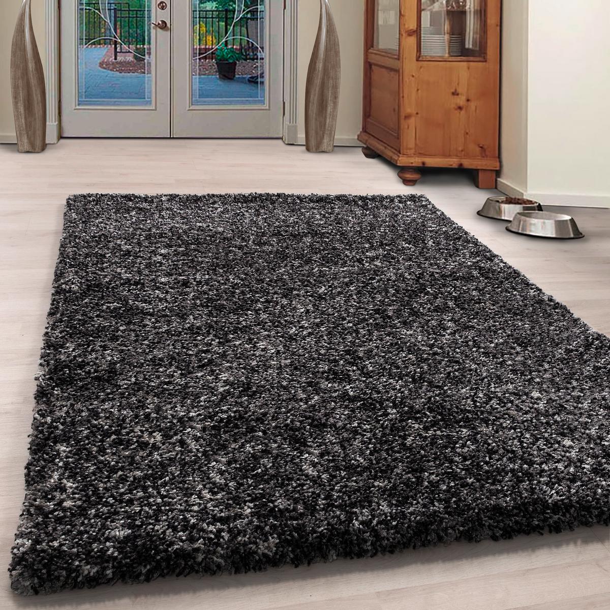 Hochflorteppich Enjoy - Anthrazit, KONVENTIONELL, Textil (280/370cm) - Novel
