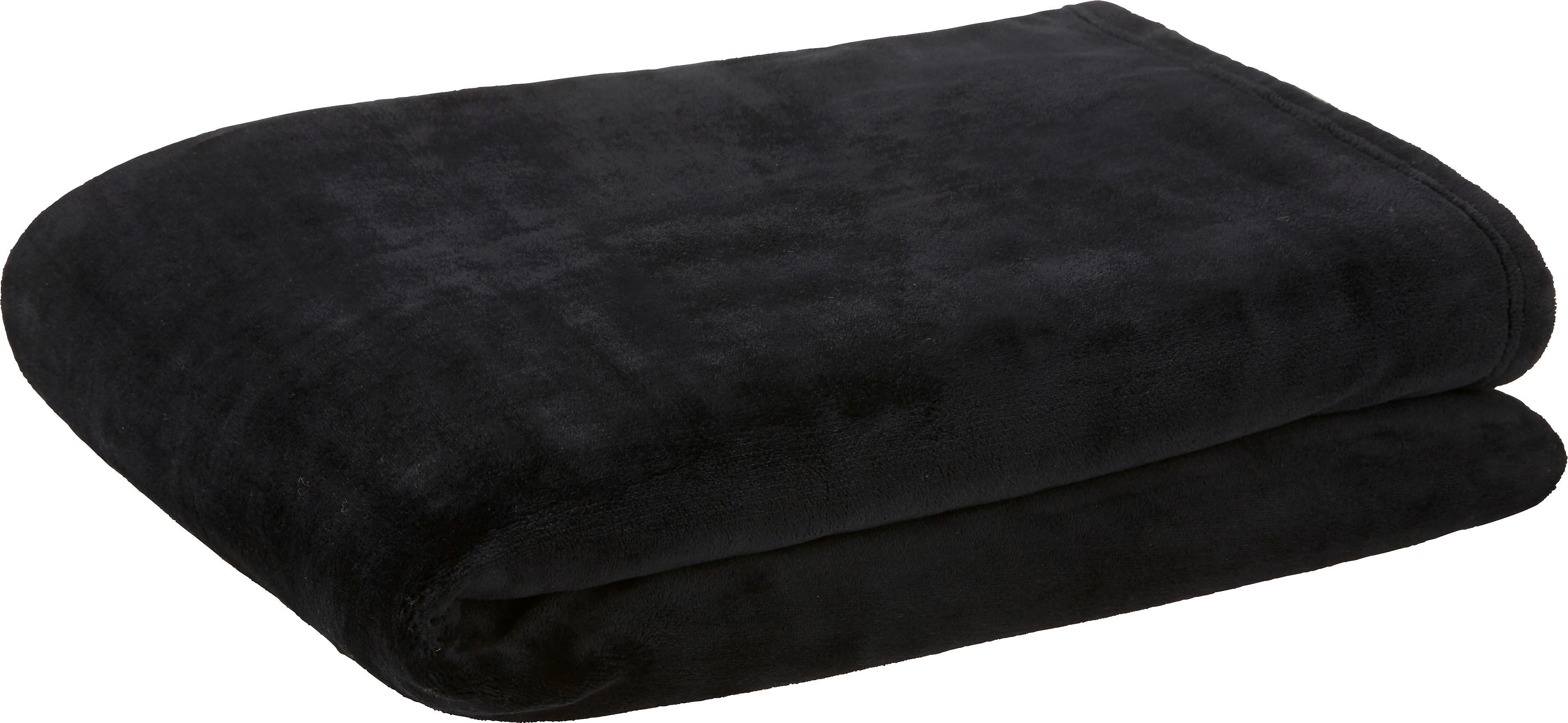 Měkká Deka Kuschelix, 140/200cm, Černá - černá, textil (140/200cm) - Modern Living