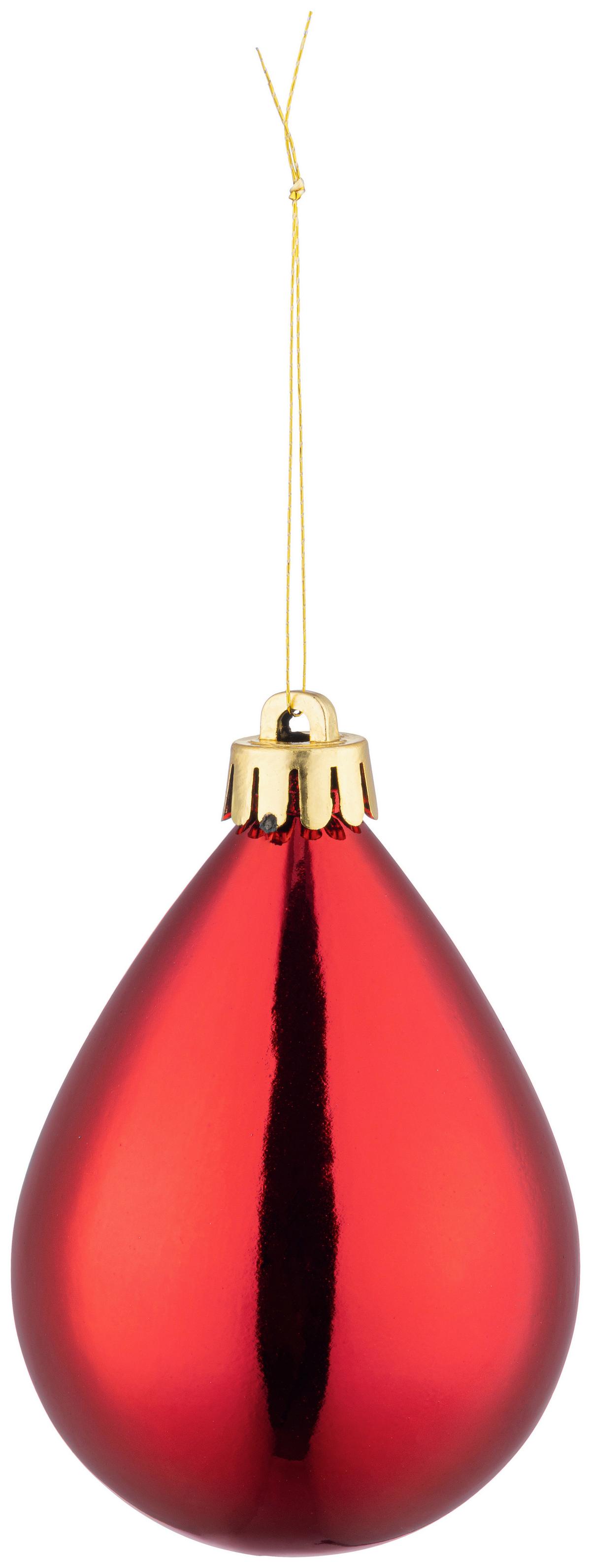 CHRISTBAUMKUGEL-SET Dirk, Rot, 90-teilig - Rot, KONVENTIONELL, Kunststoff - Luca Bessoni