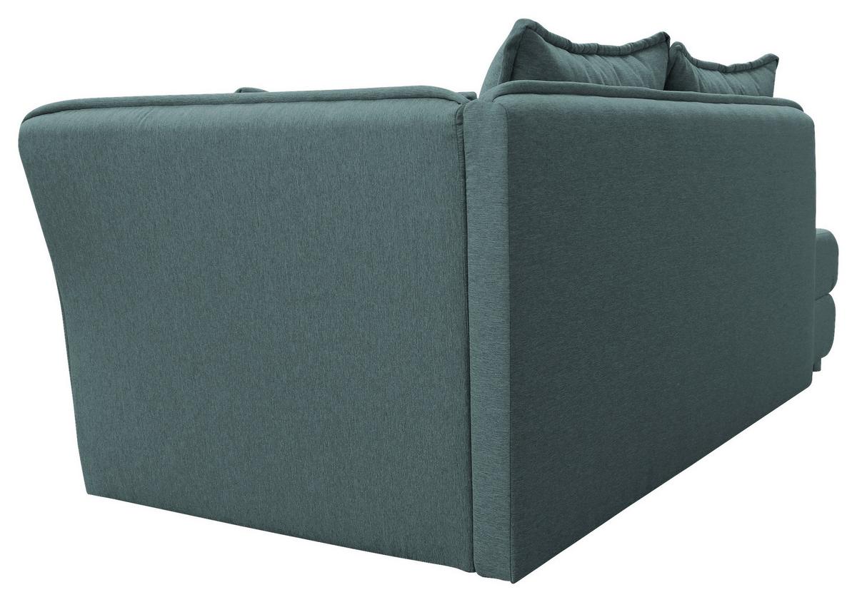 Relaxliege Latte L: 224 cm Petrol mit Bettkasten - Silberfarben/Petrol, Design, Textil (224/84/99/107cm) - MID.YOU