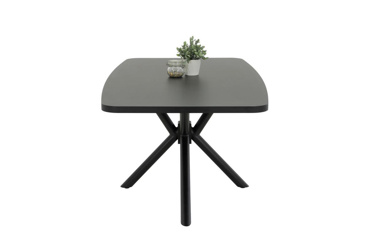 ESSTISCH JANA II T - Schwarz, MODERN, Holzwerkstoff/Metall (180/76/100cm) - P & B