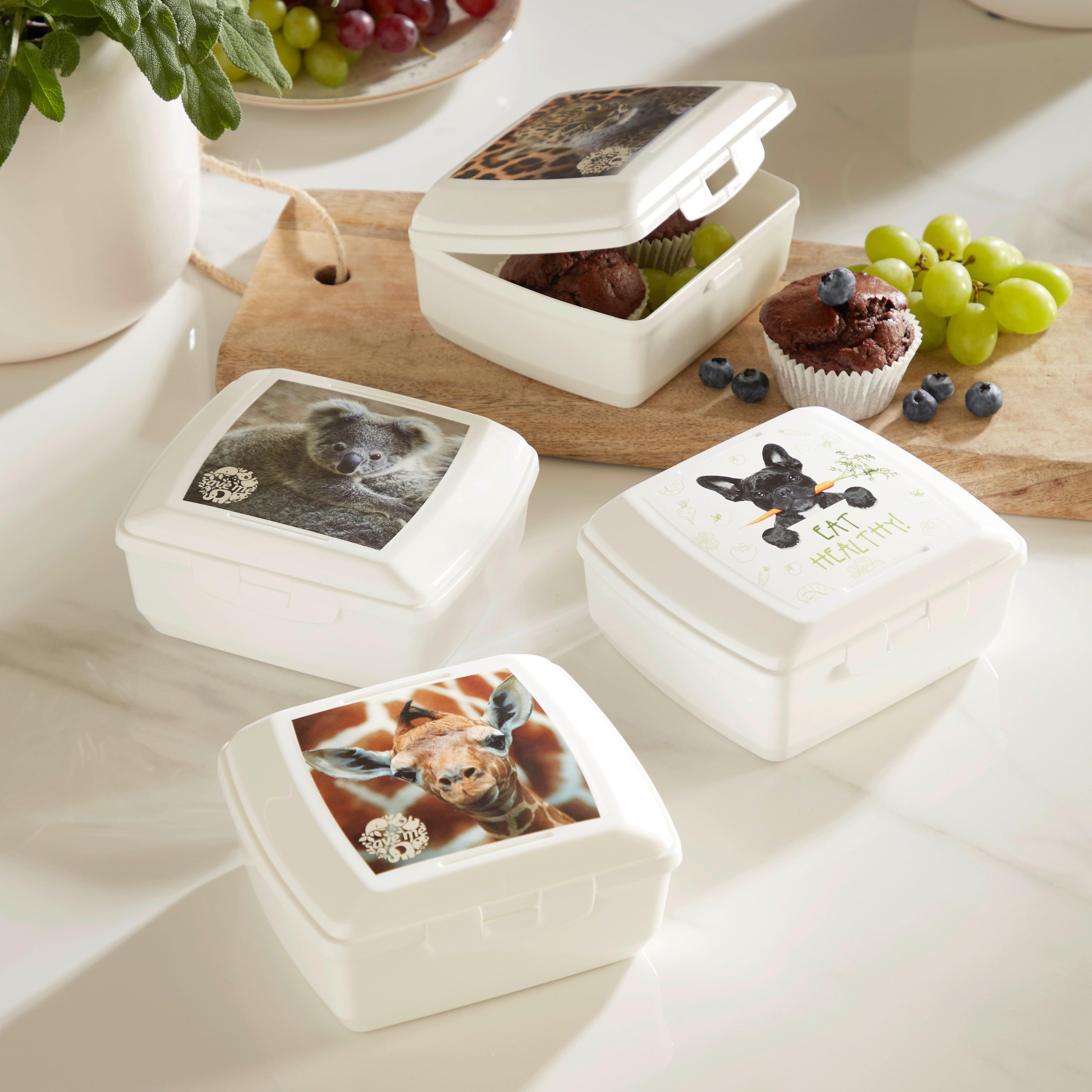 Jausenbox Noah - Weiß, Design, Kunststoff (14,5/12,4/6,5cm) - Ondega